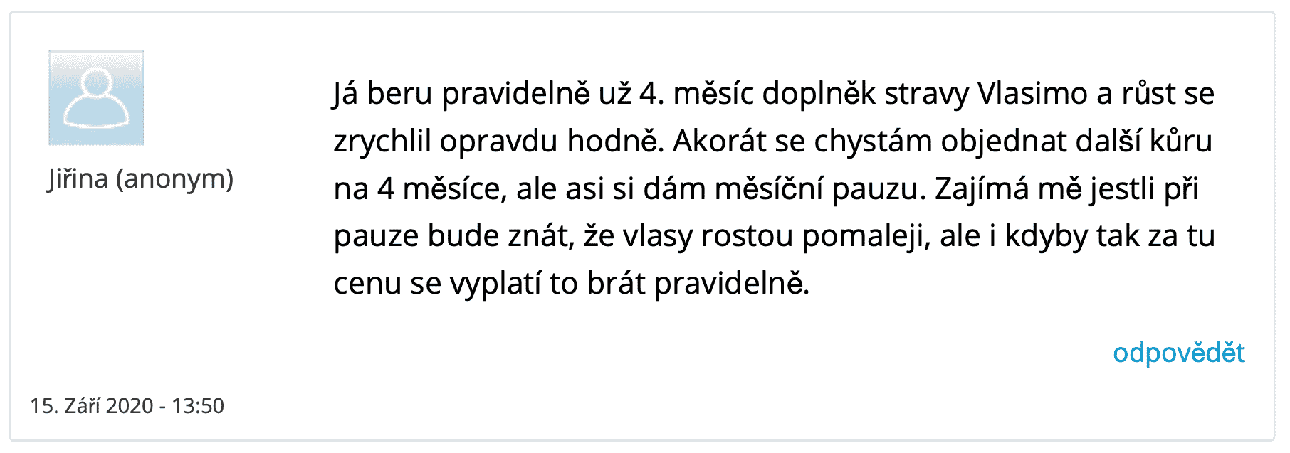 Zkušenost s Vlasimo v diskuzním fóru na Doktorka.cz