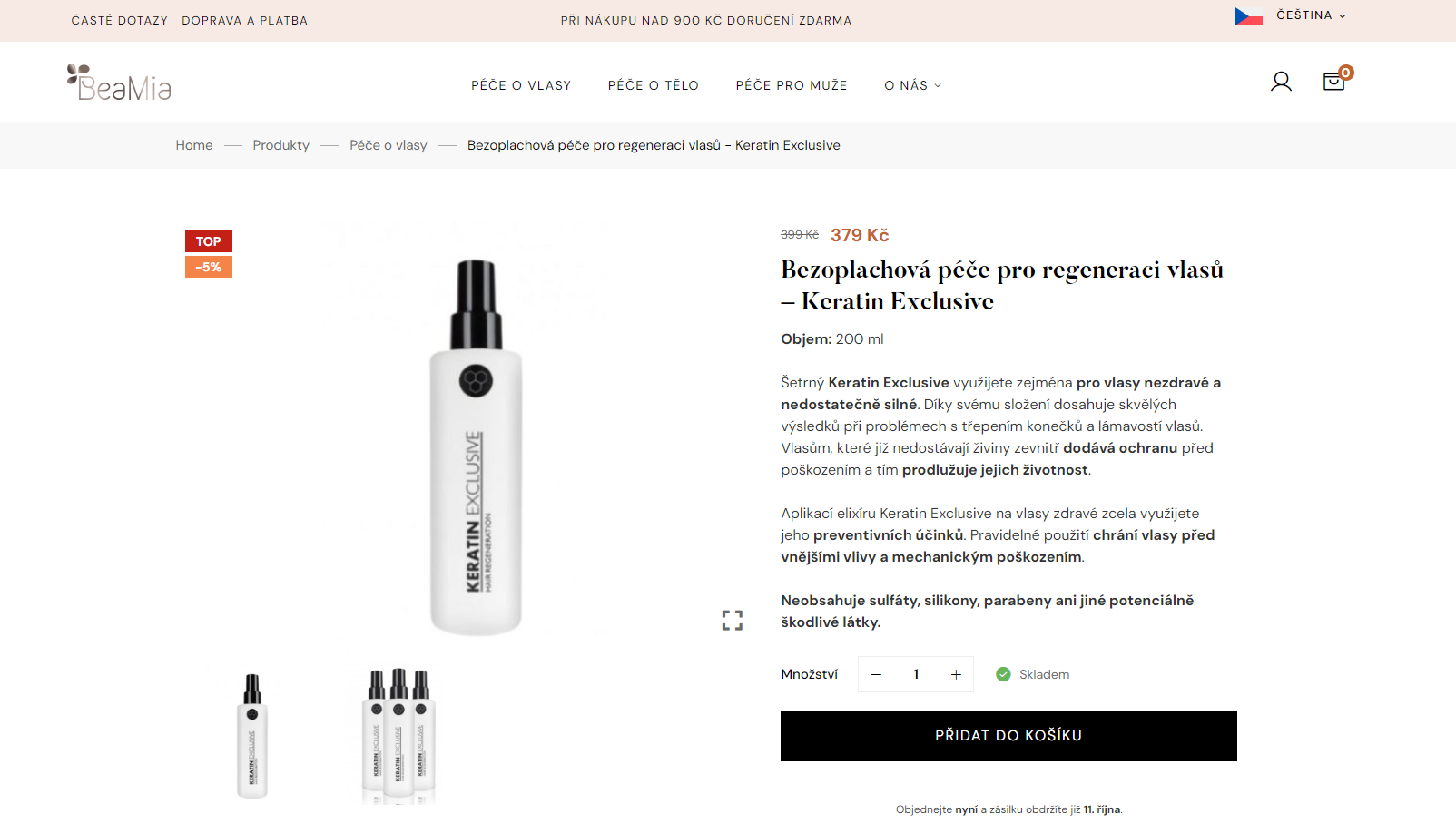 beamia keratin recenze