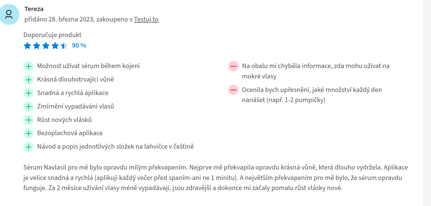 sérum navlasil recenze