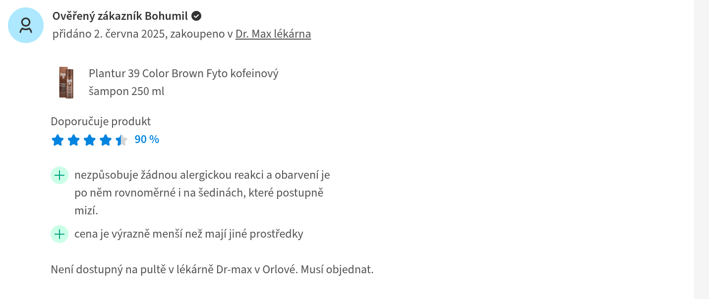 plantur39 hnědý šampon